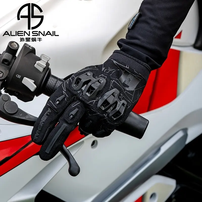 Motorbike Gloves Leatherr Motorcycle Gloves Touchscreen Anti-drop Four-season Universal Locomotive Breathable Non-slip Gloves
