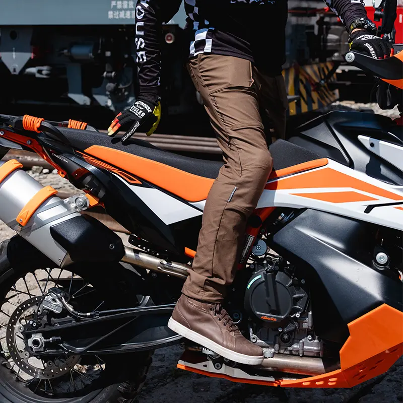 Men's Summer Motorcycle Pants Breathable Long Riding Trousers with Knee Hip Protection Anti-Scratch for Motocross Street Riding