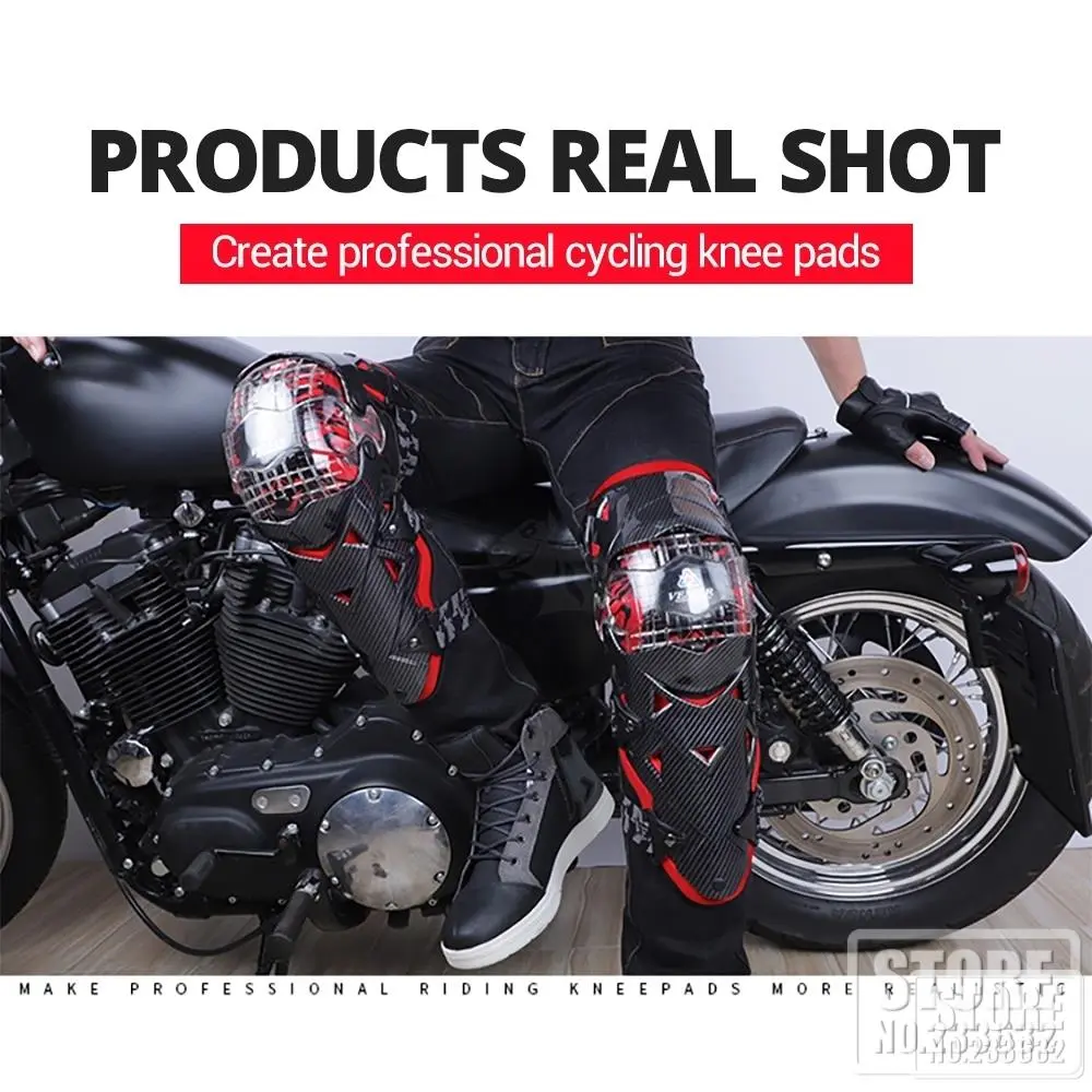 VEMAR Motorcycle Knee Pads Protective Motorbike Protection Riding Knees Guard Motorcycle Knees Protectors Orange Pads For Men
