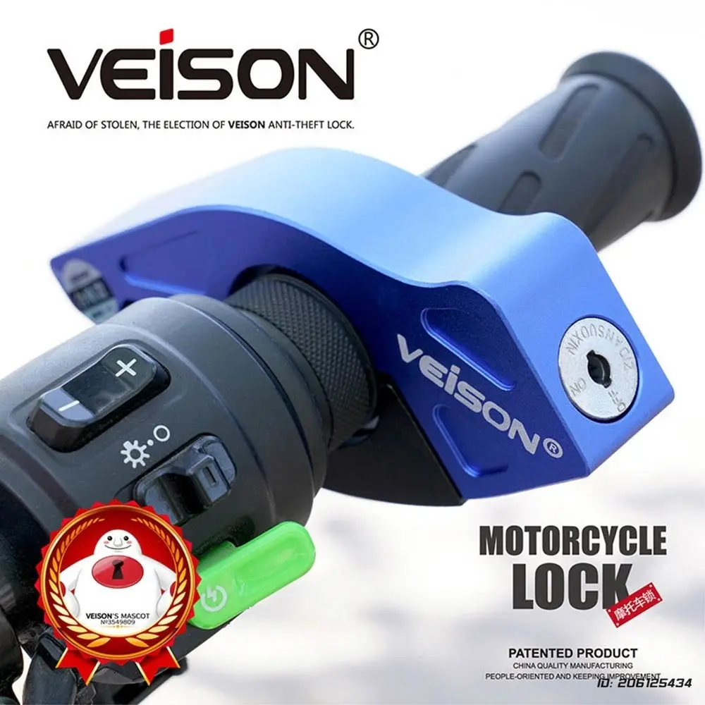 Motorcycle Alarm Lock Bike Disc Lock Warning Security Handlebar Lock Handlebar Brake Handle Lock Imitating Steal Lock Anti Theft