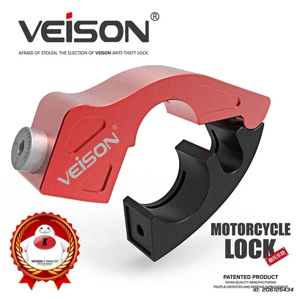 Motorcycle Alarm Lock Bike Disc Lock Warning Security Handlebar Lock Handlebar Brake Handle Lock Imitating Steal Lock Anti Theft