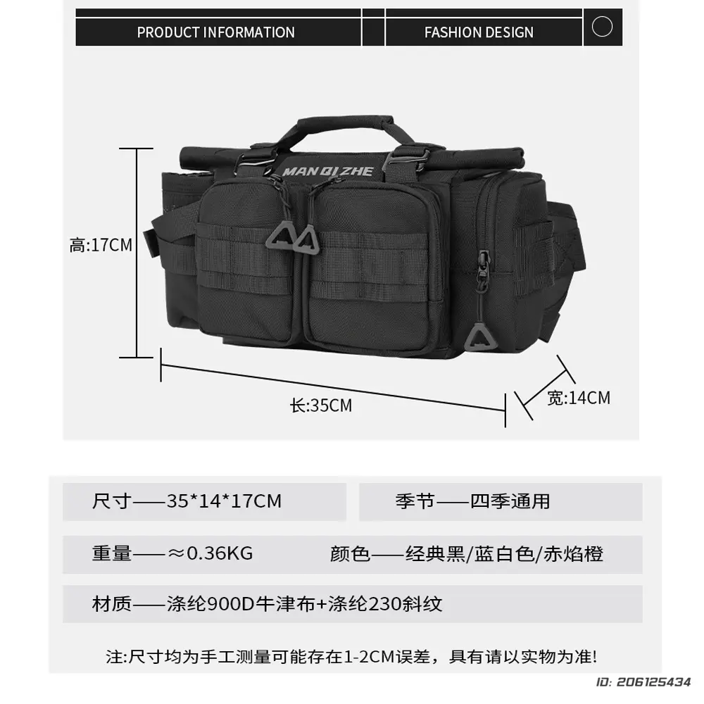 Waist Bags for Men Women Motorcycle Bag  Wear-resistant Waterproof Outdoor Tactical Backpack Waist Pack Camping Hiking Sport Bag