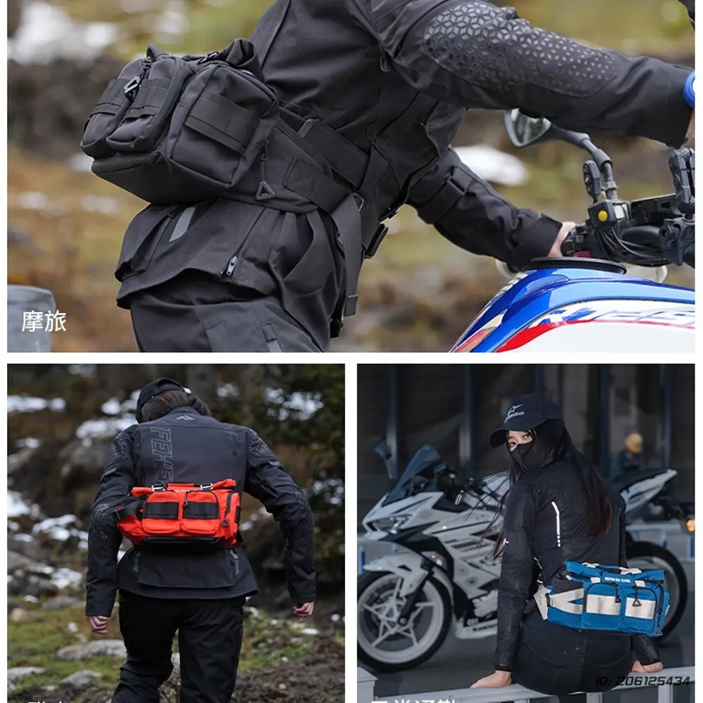 Waist Bags for Men Women Motorcycle Bag  Wear-resistant Waterproof Outdoor Tactical Backpack Waist Pack Camping Hiking Sport Bag