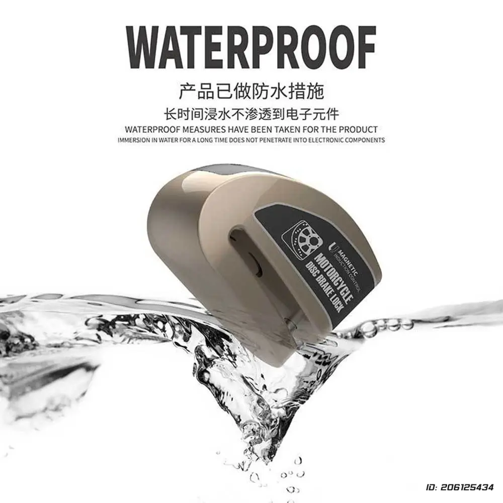 Bicycle Alarm Lock 130dB Waterproof Disc Brake Lock Intelligent Controllable Motorcycle Alarm Locks Riding Scooter Anti Theft