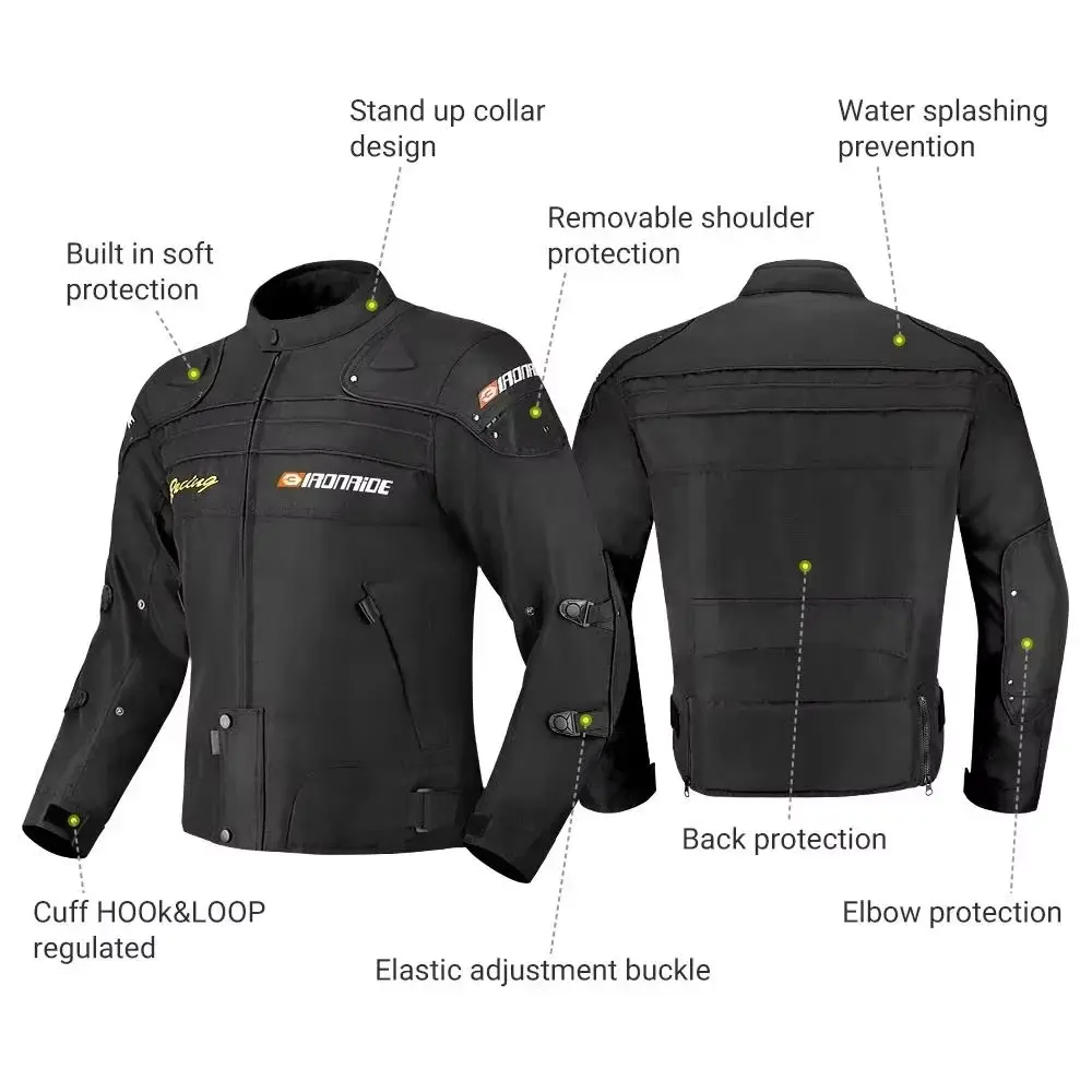 Motorcycle Jacket Men's Motocross Jacket Motorcycle Protector Pants Moto Cycling Jacket Coats Riding Clothes M-3XL