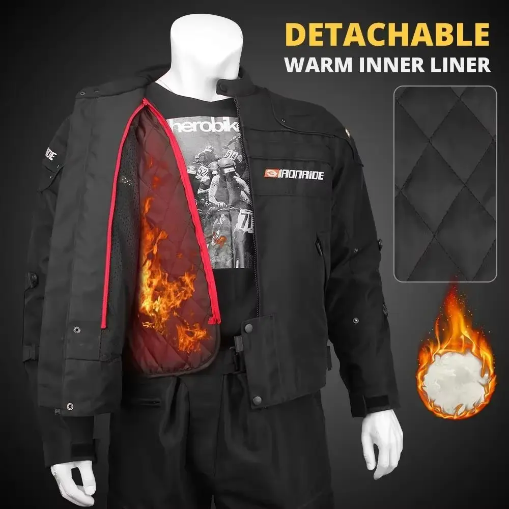 Motorcycle Jacket Men's Motocross Jacket Motorcycle Protector Pants Moto Cycling Jacket Coats Riding Clothes M-3XL