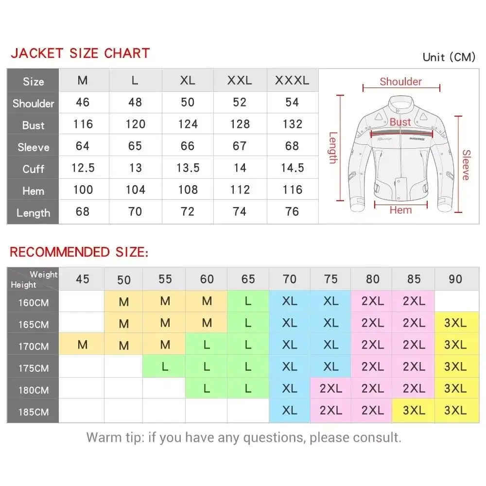 Motorcycle Jacket Men's Motocross Jacket Motorcycle Protector Pants Moto Cycling Jacket Coats Riding Clothes M-3XL