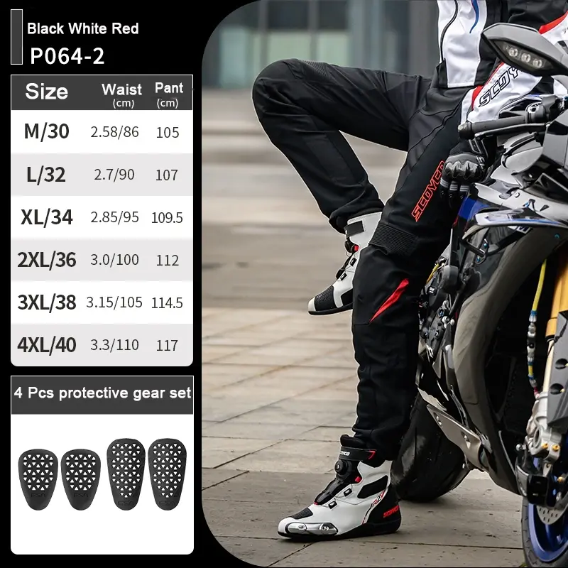 Motorcycle Pants Man Breathable Motorcycle Pants Riding Trousers CE Protective Gear Riding Wear Protective Pads Reflective Pants