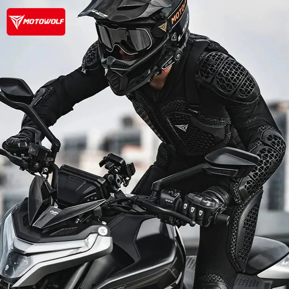 Motocross Armor Jacket Off-Road Motorcycle Protection Gear Anti Crash Chest Back Padding Motorbike Jacket Pants CE Certified