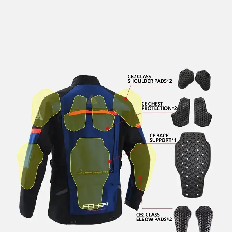 Motorbike Jacket Off-Road Riding Motorcycle Windproof Jacket Mountain Bike Cycling Fall Protection Kit Rally Suit Anti-fall