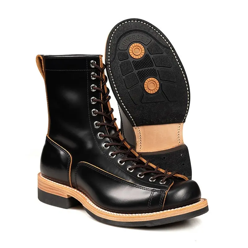 Waterproof Motorcycle Boots Genuine Leather High-quality Off-Road Moto Boot Motorbike Higth-Top Shoes Botas De Motociclista Men