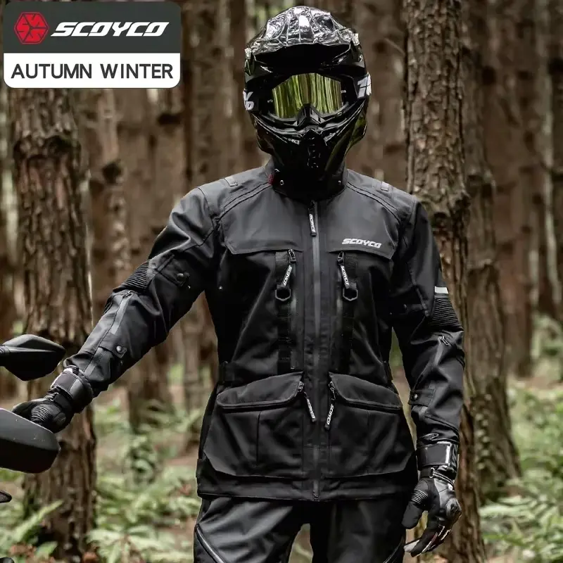Motorcycle Jacket Rally Suit Winter Windproof Warm Wear-Resistant Moto Jacket With Removable Liner Bike Cycling Fall Protection