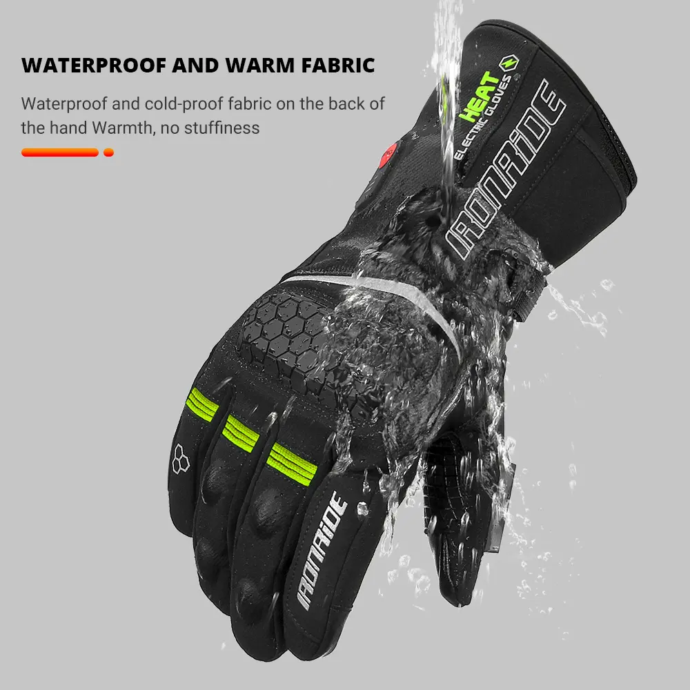 Winter Motorcycle Skiing Gloves, Warm And Waterproof Riding Gloves, Can Be Heated And Charged