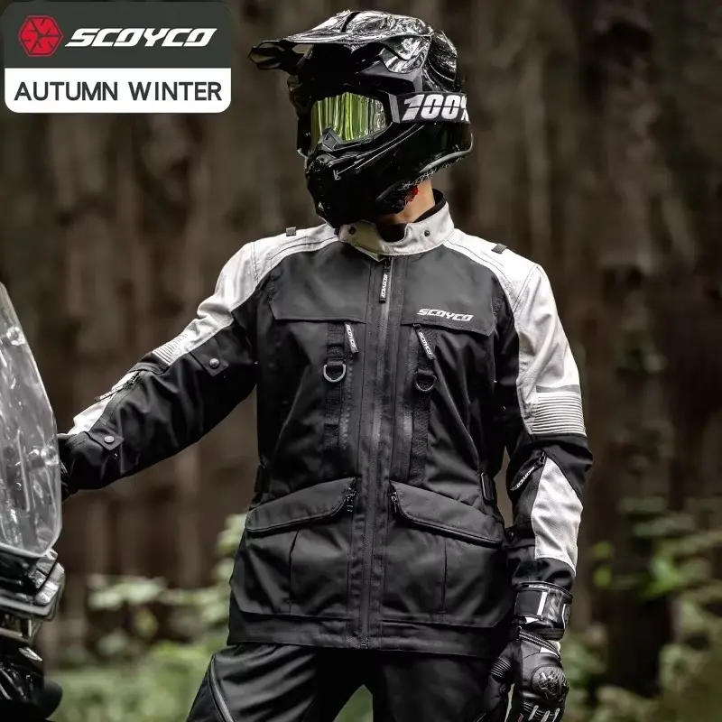 Motorcycle Jacket Rally Suit Winter Windproof Warm Wear-Resistant Moto Jacket With Removable Liner Bike Cycling Fall Protection