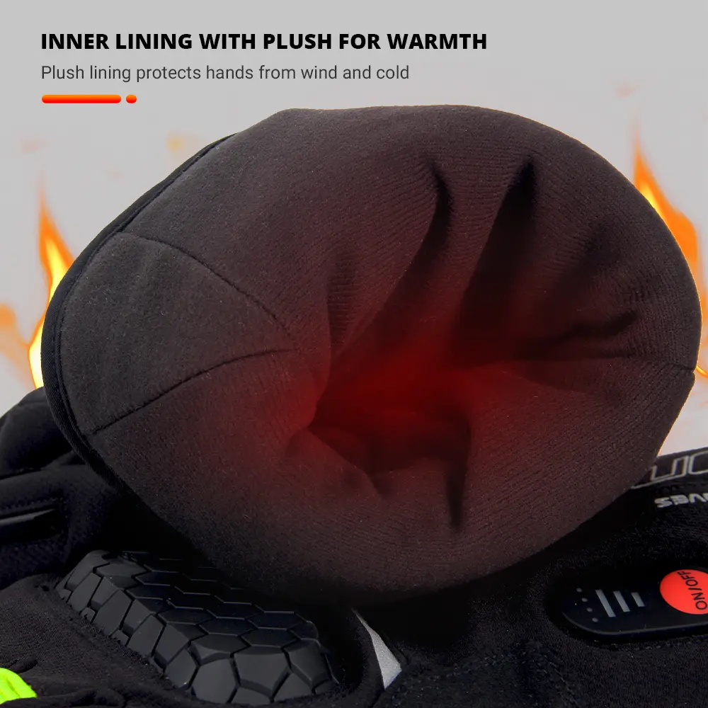 Winter Motorcycle Skiing Gloves, Warm And Waterproof Riding Gloves, Can Be Heated And Charged