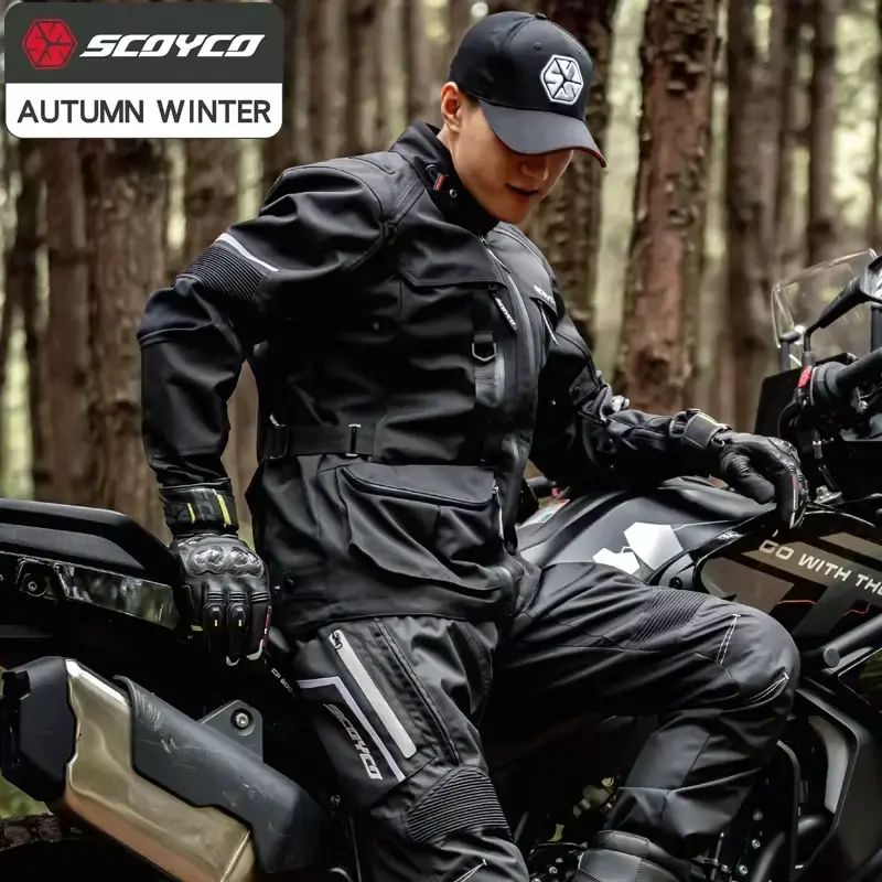 Motorcycle Jacket Rally Suit Winter Windproof Warm Wear-Resistant Moto Jacket With Removable Liner Bike Cycling Fall Protection