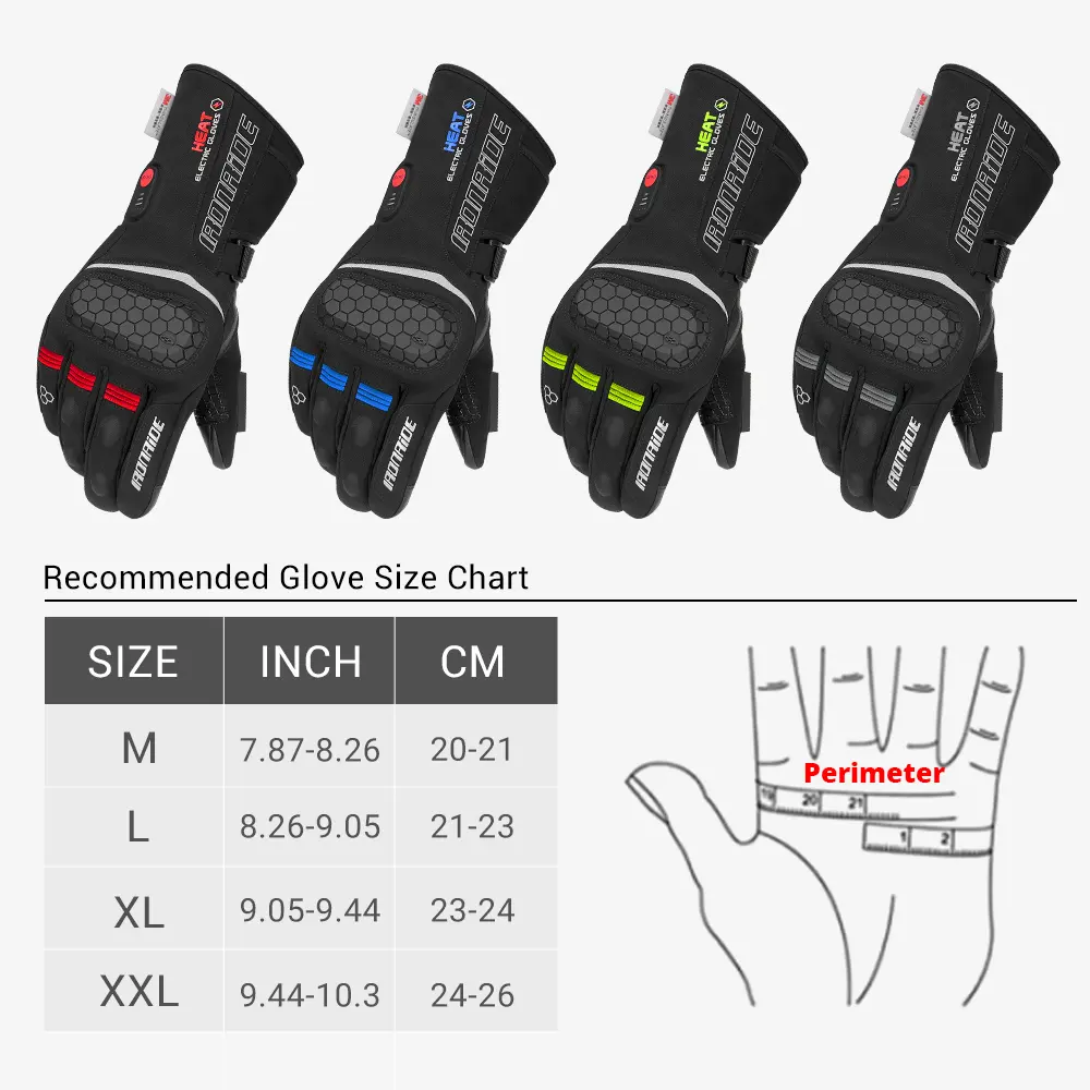 Winter Motorcycle Skiing Gloves, Warm And Waterproof Riding Gloves, Can Be Heated And Charged