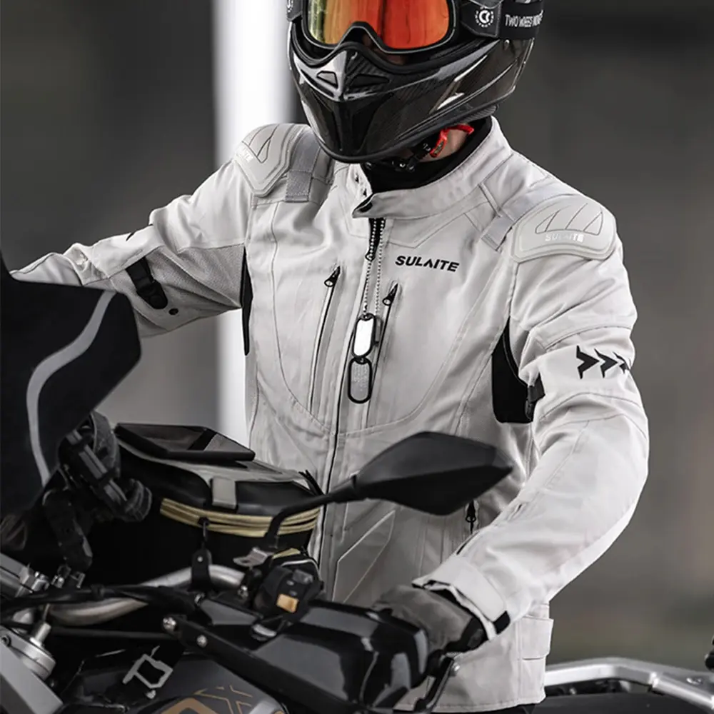 Summer Motorcycle Jacket Pants Suit Breathable Protective Riding Gear For Men Women Mesh Anti-Fall Set For Street Urban Biking