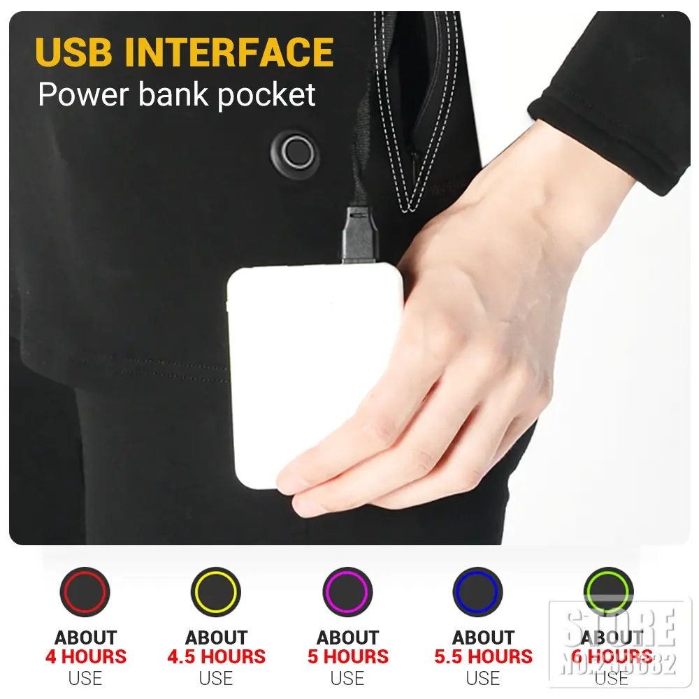 Winter Heated Underwear Suit Smart Phone APP Control Temperature USB Battery Powered  Fleece Thermal Motorcycle Jacket