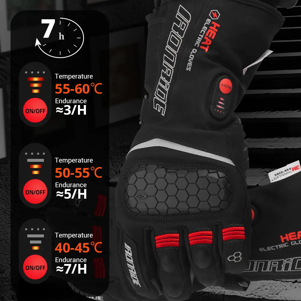 Men's And Women's Motorcycle Heating Gloves For Skiing, Cycling, Keeping Warm, Rechargeable, And Electric Heating Gloves For