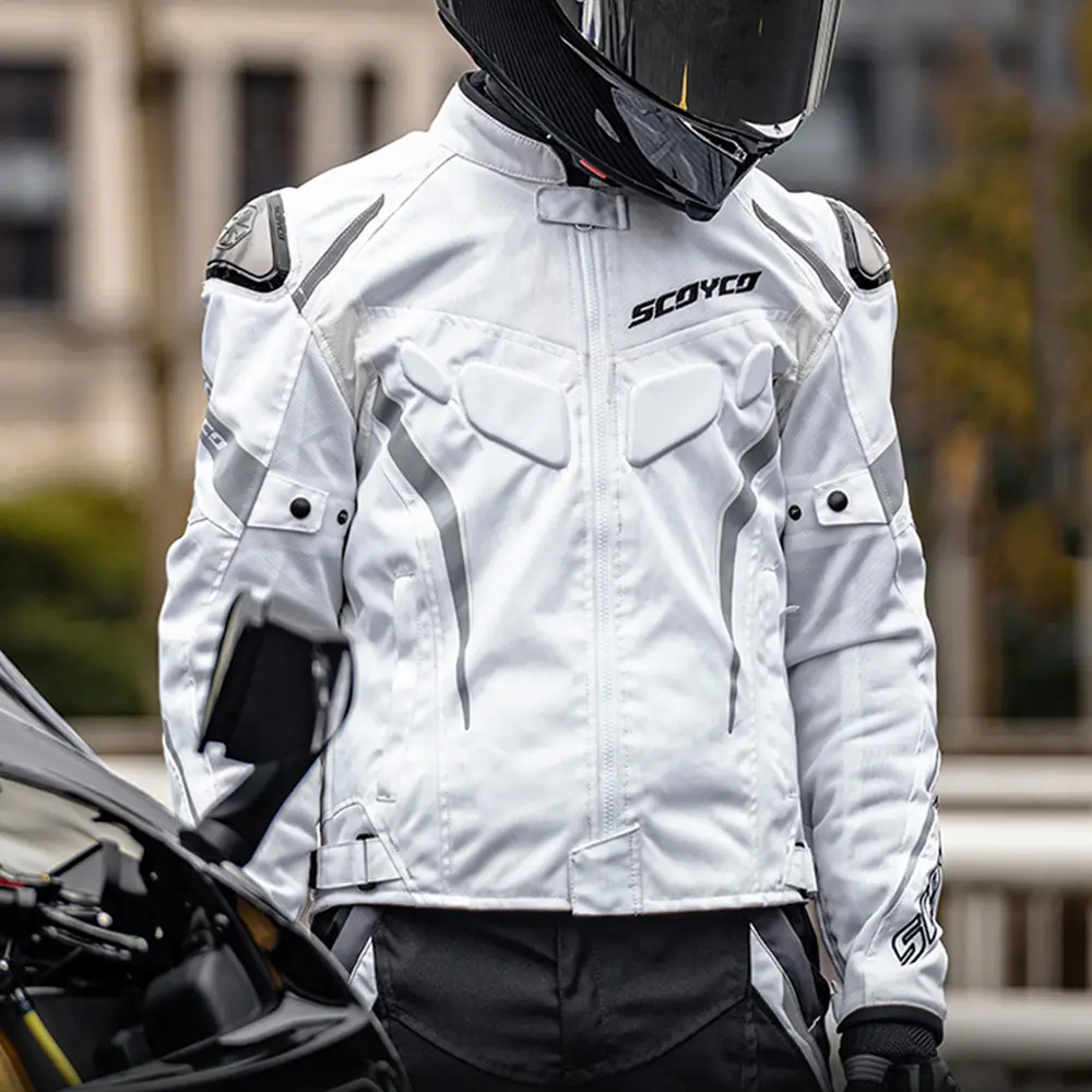 SCOYCO Summer Motorbike Jacket Pants Suit Airflow Mesh Design Lightweight Breathable Gear For City Highway Riding Jacket
