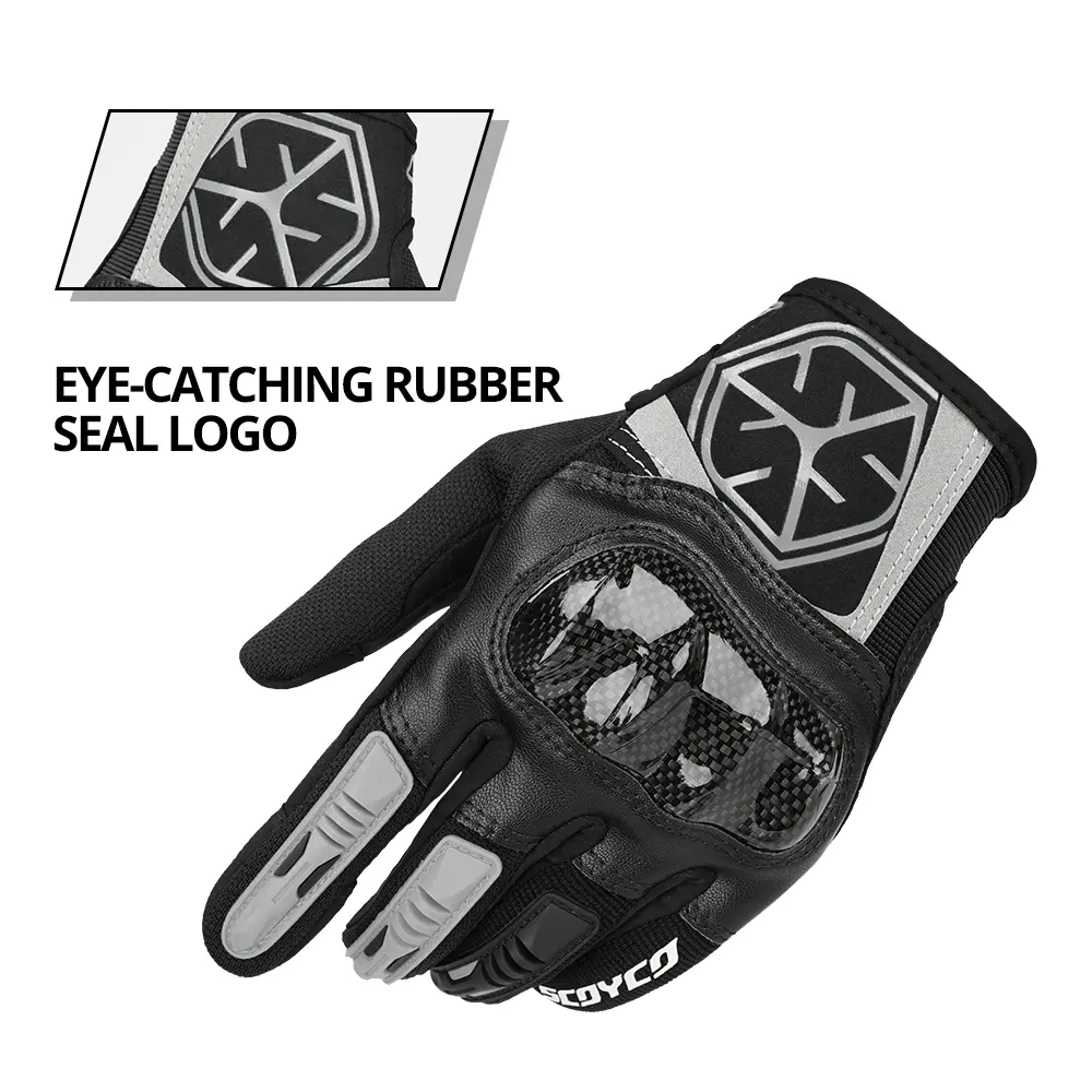 SCOYCO Motocross Gloves Wear-resistant Biker Breathable Gloves Anti-slip Motorcycle Gloves Anti-fall Motorcycle Accessories