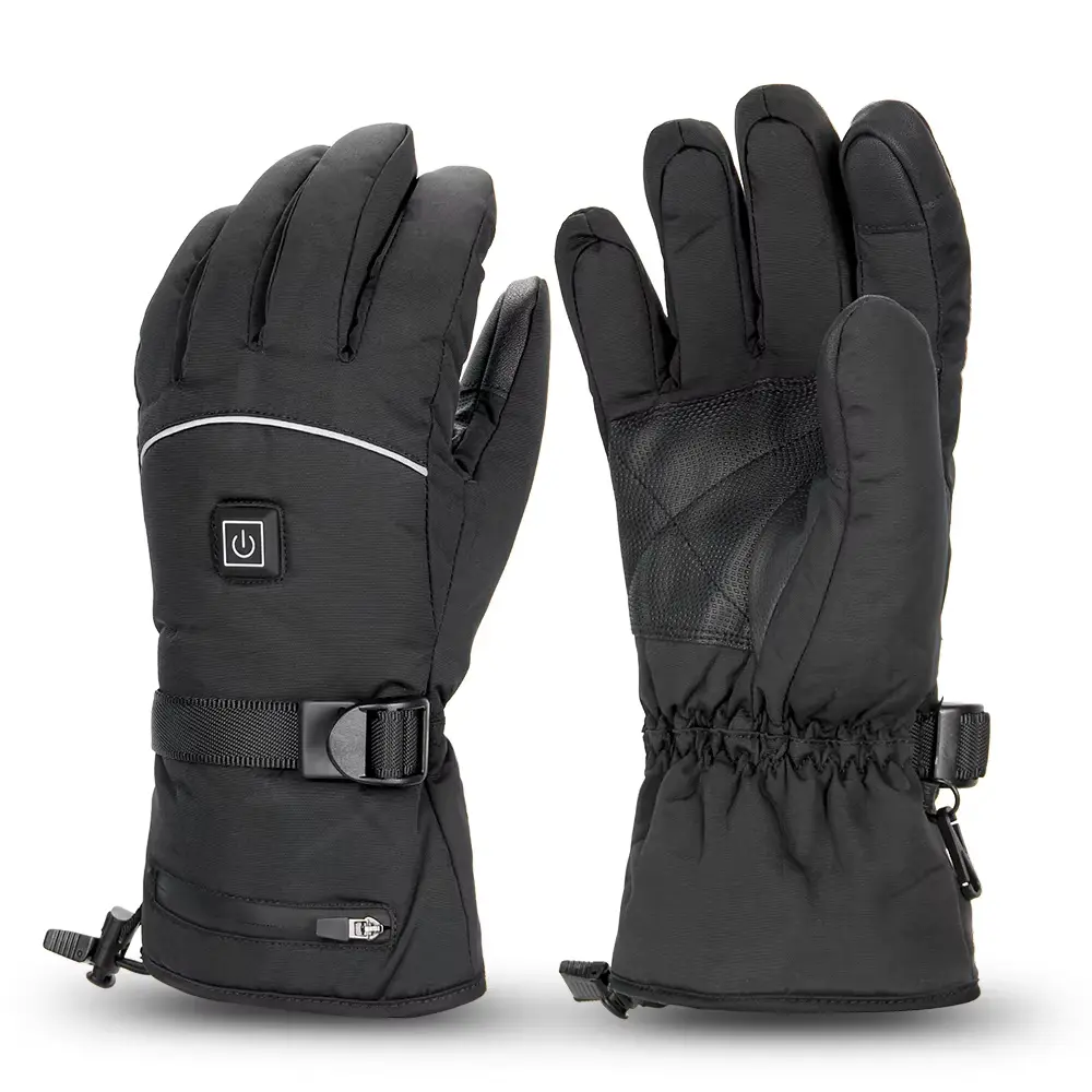 Snow Motorcycle Gloves, Winter Heating Gloves, Warm, Waterproof, Rechargeable Snow Mobile Heating Gloves For Men And Women