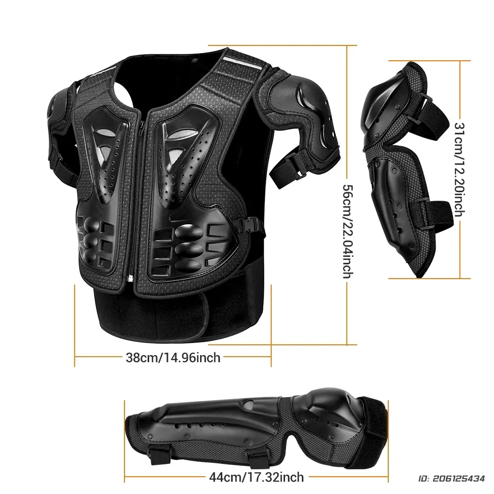 Motorcycle Armor Chest Vest Armor Motocross Full Body Armor Protection Chest Back Protection Vest Moto Skiing Skating Outdoor