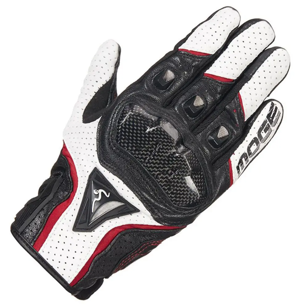 MOGE Motorcycle Gloves Breathable Leather Moto Gloves Carbon Fibre Motocross Gloves Touch Function Guantes Moto Riding Gloves
