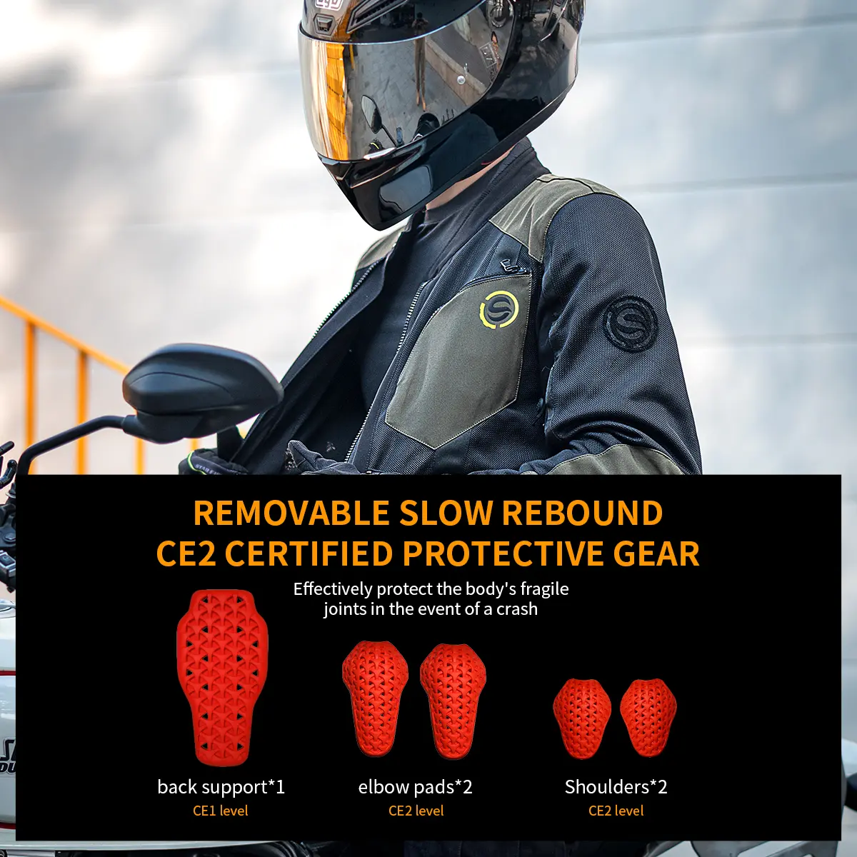 Motorcycle Jacket Men Summer Mesh Breathable Moto bike Motocross Jacket CE2-Level Protection Gear Motorcycle Cycling Clothes