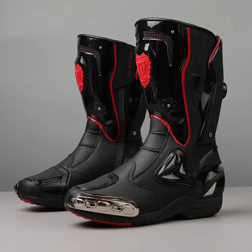 Boots For Motorcyclist Man Breathable Motorcycle Riding Boots For 4 Season Riding Boots Consolidate Stability Motorboats Casual