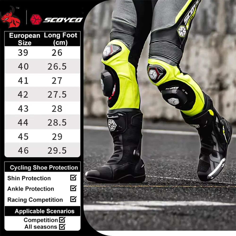 Motorcycle Racing Motorcycle Track Riding Boots Anti Slip And Anti Fall Professional Motorcycle Riding Protective Shoes
