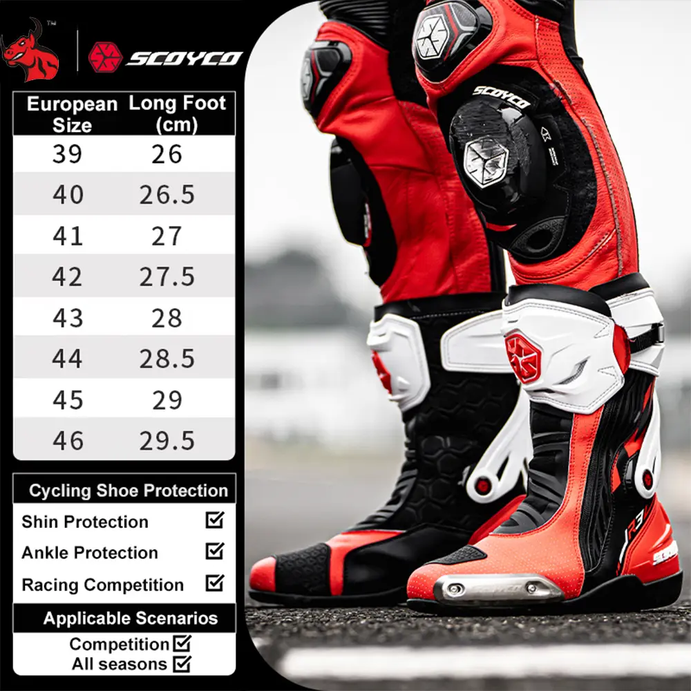 Motorcycle Racing Motorcycle Track Riding Boots Anti Slip And Anti Fall Professional Motorcycle Riding Protective Shoes