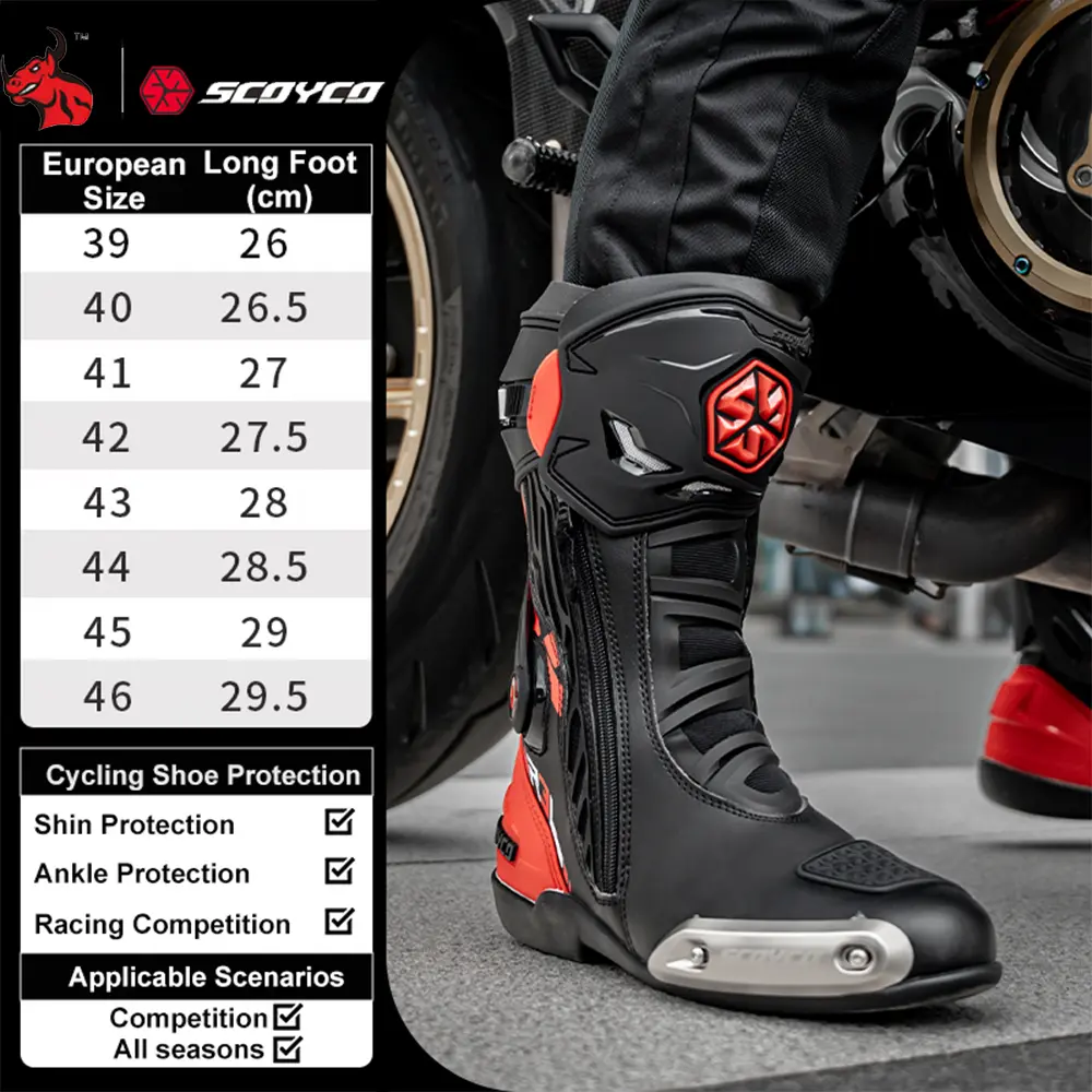 Motorcycle Racing Motorcycle Track Riding Boots Anti Slip And Anti Fall Professional Motorcycle Riding Protective Shoes