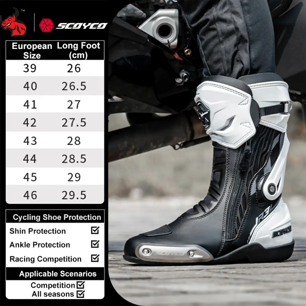 Motorcycle Racing Motorcycle Track Riding Boots Anti Slip And Anti Fall Professional Motorcycle Riding Protective Shoes
