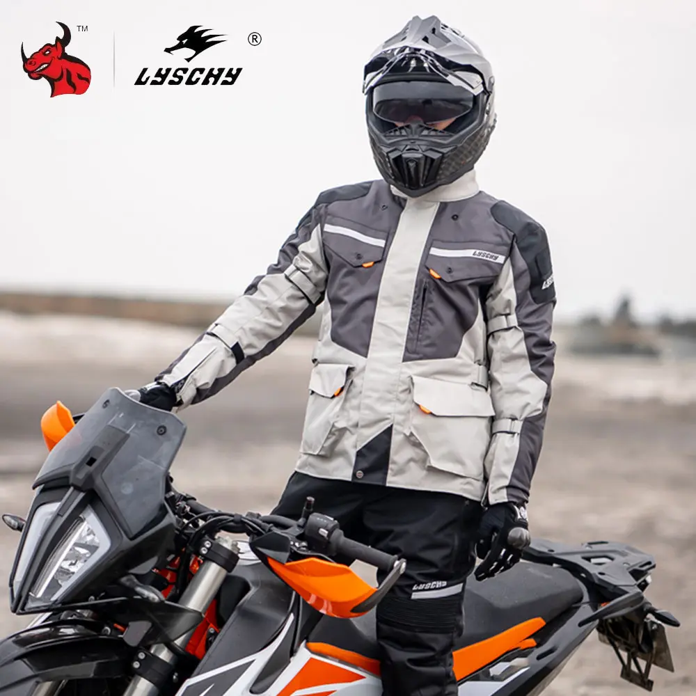 LYSCHY Motorcycle Jacket Pants Cold-proof Waterproof Winter Men Women Motorbike Riding Moto Jacket Protective Armor Clothing