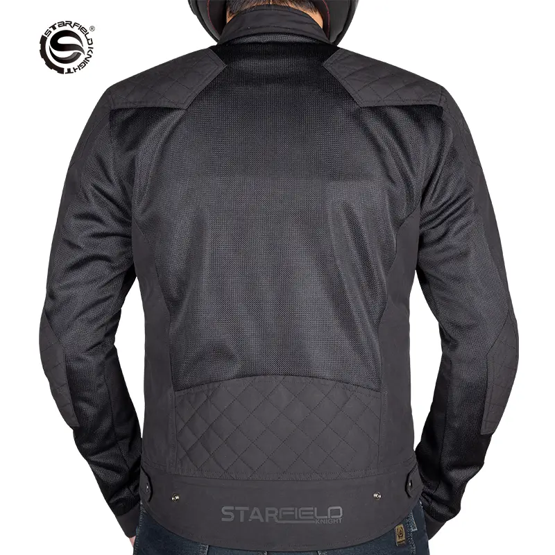 Motorcycle Jacket Man Summer Breathable Mesh Wear Resistant Motor Bike Jacket Chaqueta Moto Hombre CE Certified Protective Gear