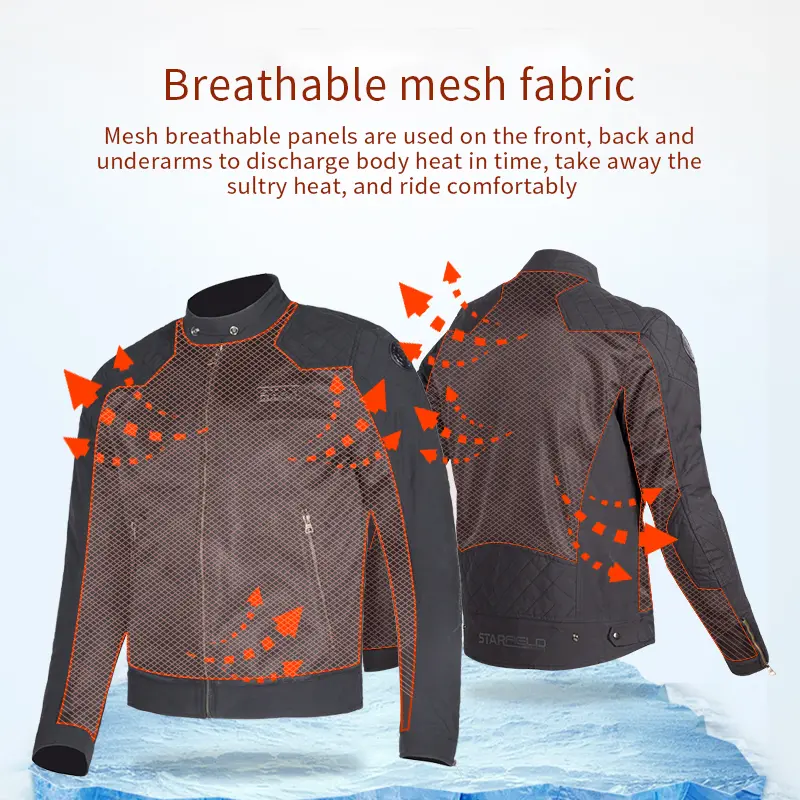 Motorcycle Jacket Man Summer Breathable Mesh Wear Resistant Motor Bike Jacket Chaqueta Moto Hombre CE Certified Protective Gear