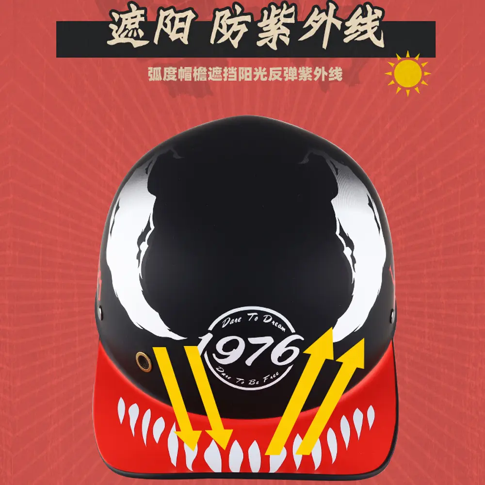 HNJ Motorcycle Helmet For Men Women Bike Bicycle Half Face Helmet Adults Equipment Bicycle Scooter Baseball Cap Safety Helmet