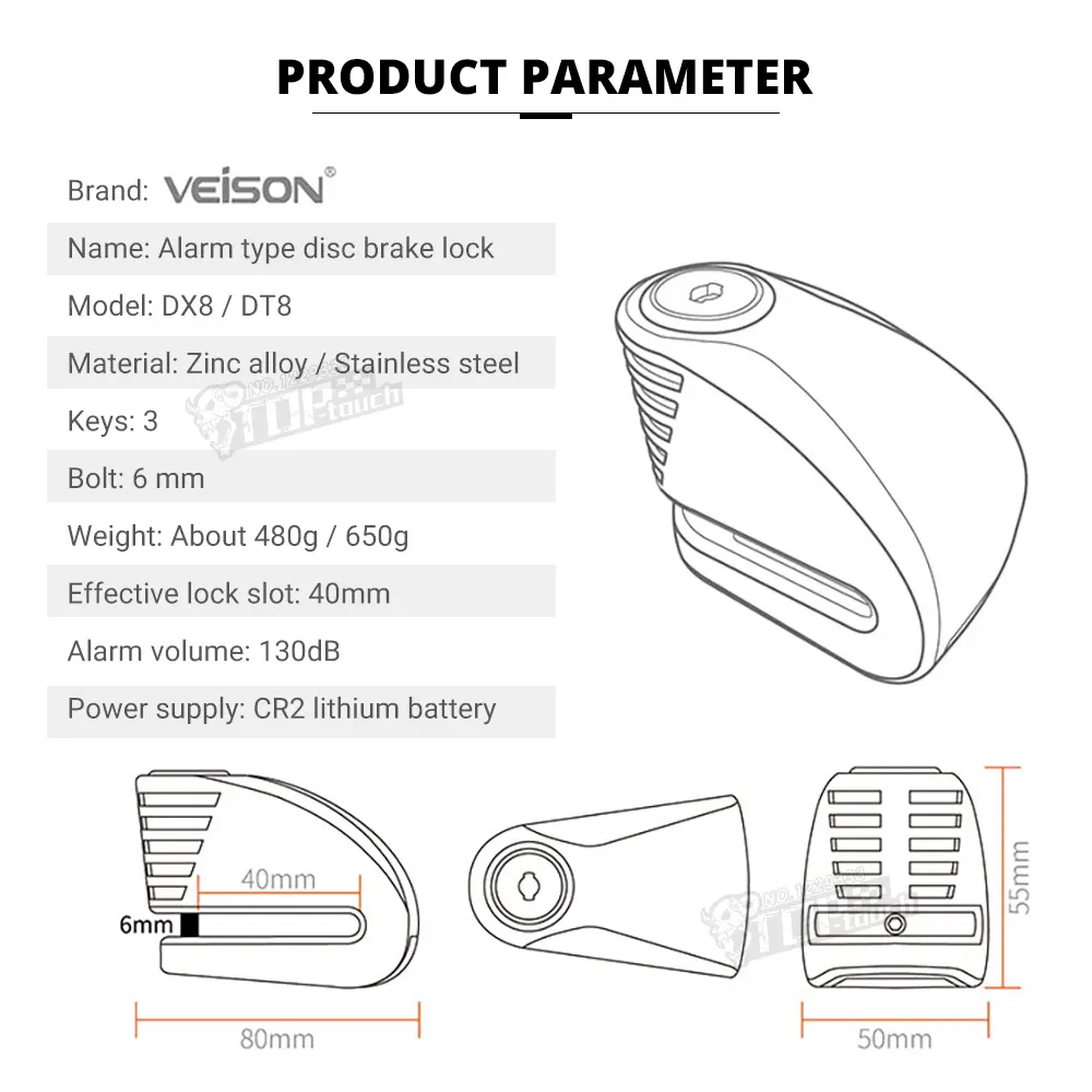VEISON Motorcycle Lock Scooter Disc Lock Waterproof Alarm Locks For Bike Motorcycle Padlock Bicycle Alarm Para Moto Alarma Moto