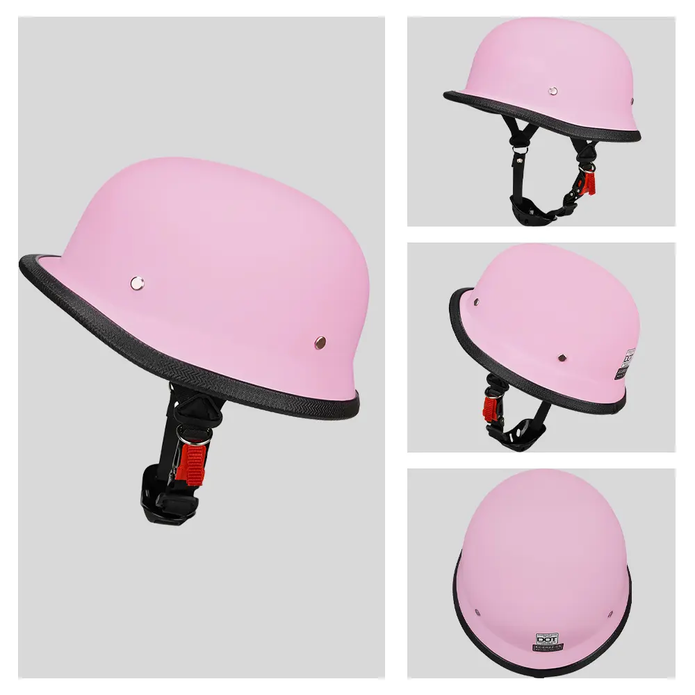 DOT Certified Retro Motorcycle Half Helmet With Eyewear Vintage Unisex Open Face Helmet S-XXL For Cruiser Custom Riders