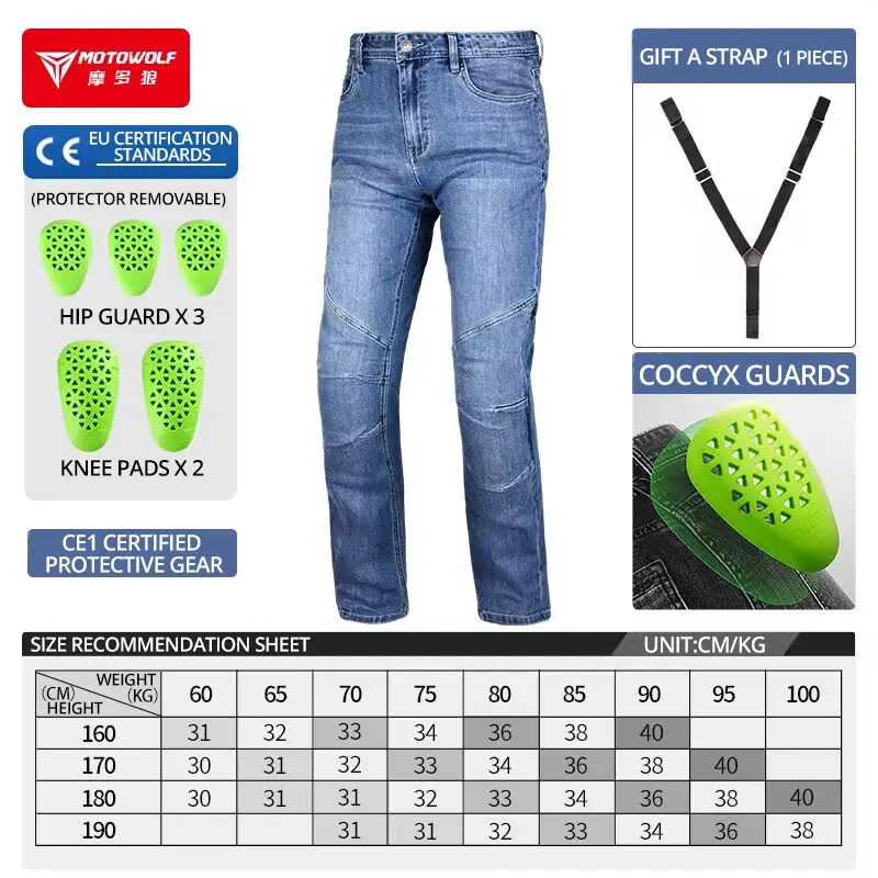 Summer Retro Casual Motorcycle Jeans Four Seasons Comfortable High Elastic Motorbike Jeans Commuter Motocross Jeans Men