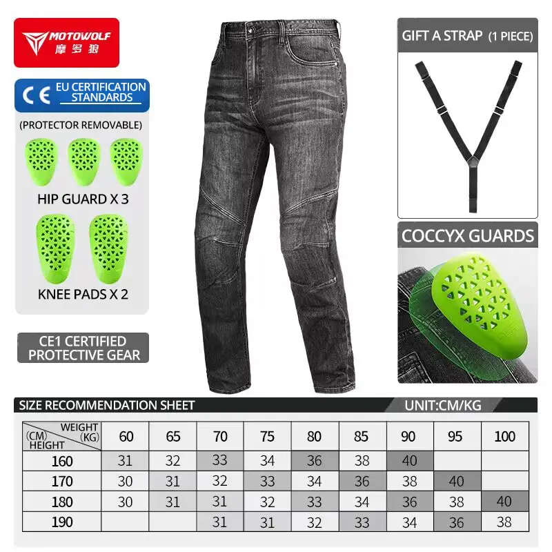 Summer Retro Casual Motorcycle Jeans Four Seasons Comfortable High Elastic Motorbike Jeans Commuter Motocross Jeans Men