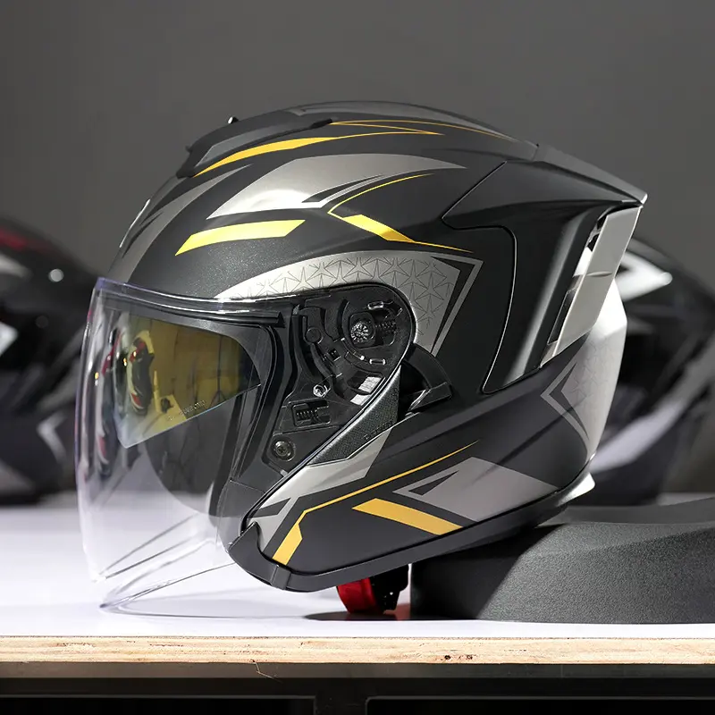 Summer Motorcycle Helmet Breathable Design Ventilated DOT Certified 3/4 Open Face Electric Scooter Helmet For Street Riding Gear