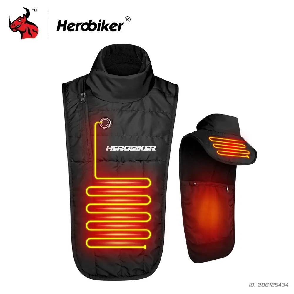 Motorcycle Heated Scarf for Winter Electric Warm Neck Warmer Windproof USB Adjustable Temperature Comfortable for Outdoor Rides