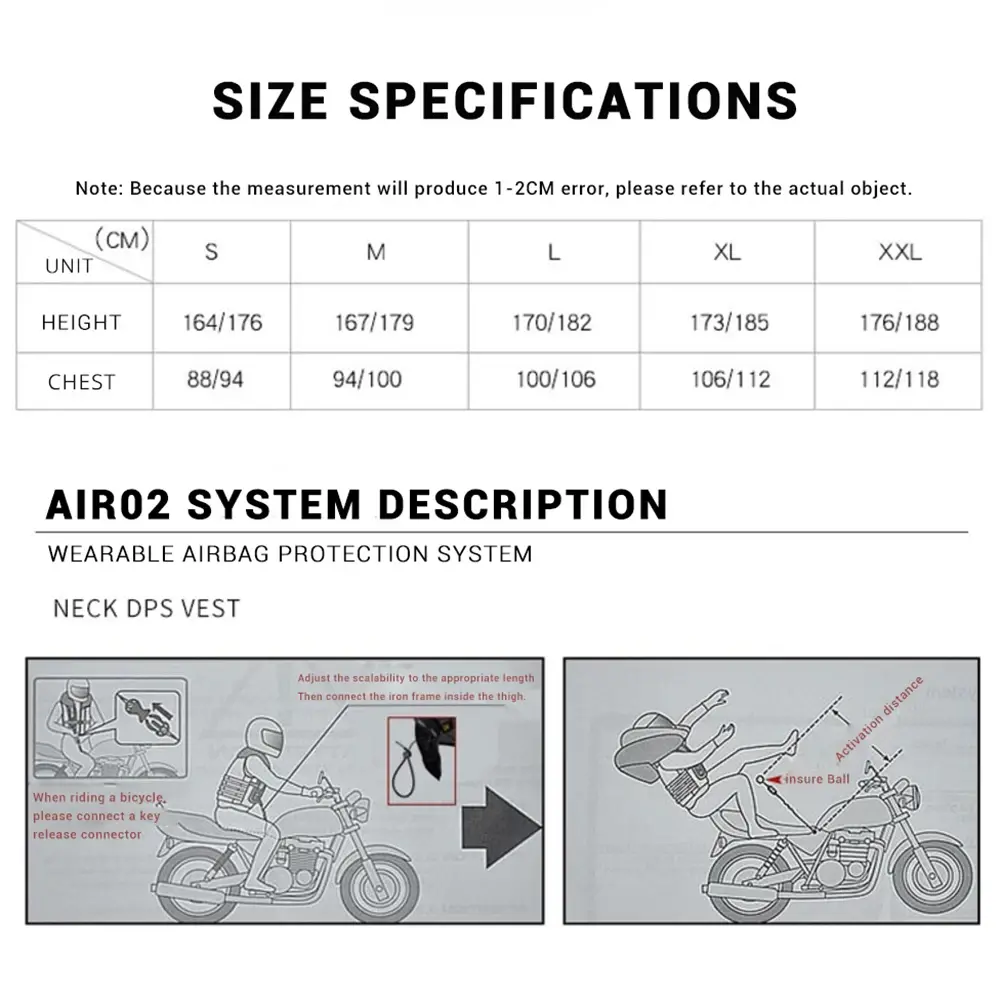 Motorcycle Racing Airbag Vest Men's Motorcycle Protective Vest Reflective Safety Multi-style Non-slip And Anti-collision