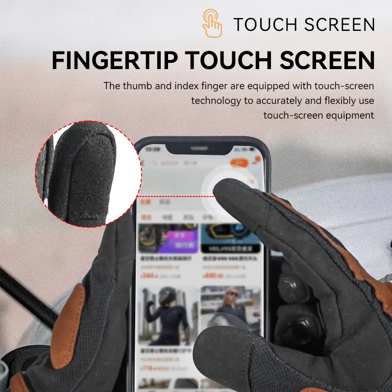 Summer Motorcycle Gloves Breathable Mesh Moto Biker Road Riding Protective Gloves Men Women Touch Screen Full Finger Gloves