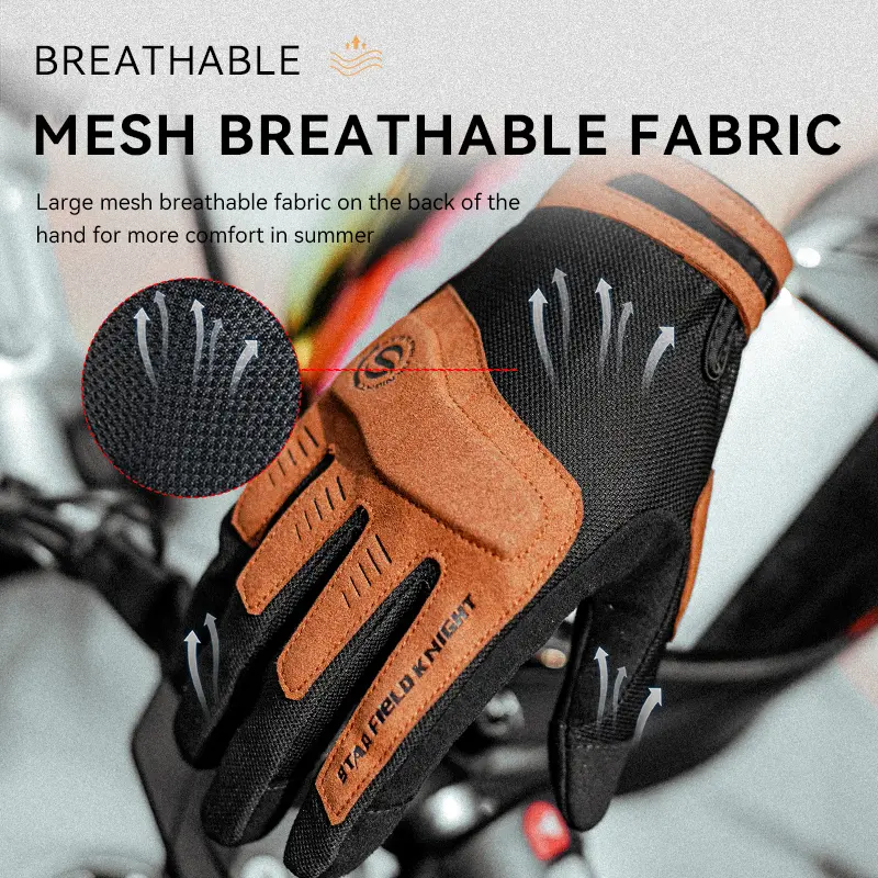 Summer Motorcycle Gloves Breathable Mesh Moto Biker Road Riding Protective Gloves Men Women Touch Screen Full Finger Gloves