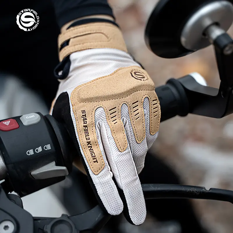 Summer Motorcycle Gloves Breathable Mesh Moto Biker Road Riding Protective Gloves Men Women Touch Screen Full Finger Gloves