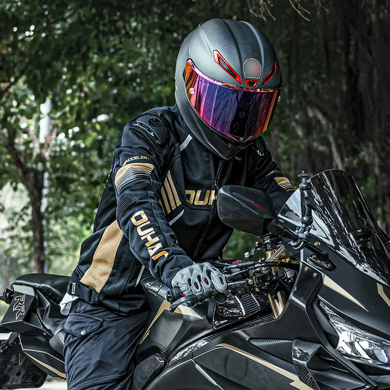 Summer Motorcycle Jacket Men And Women Breathable Mesh Motorbike Jacket Anti-fall Racing Jacket Night Reflective Fall Prevention